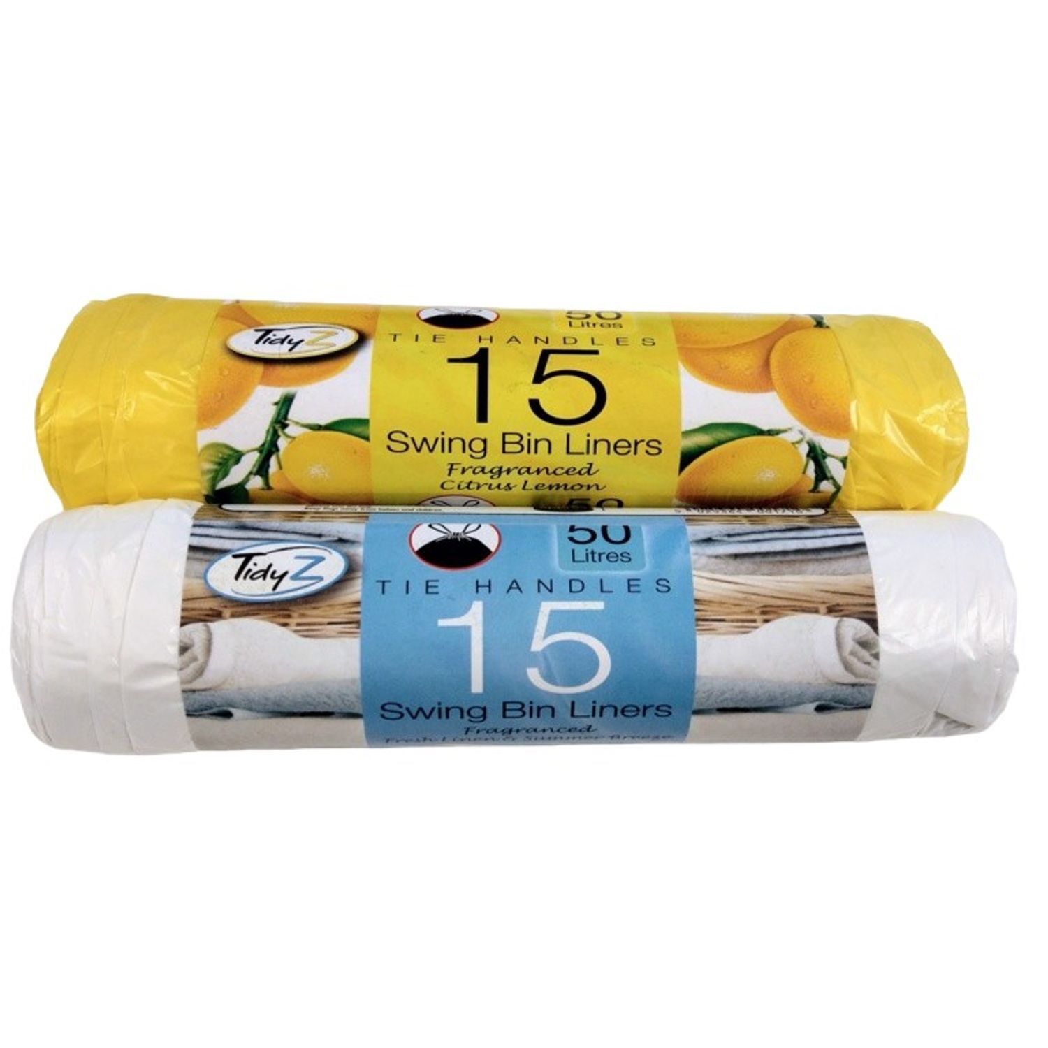 Tidyz Swing Bin Liners (Pack Of 15) - Yellow/White