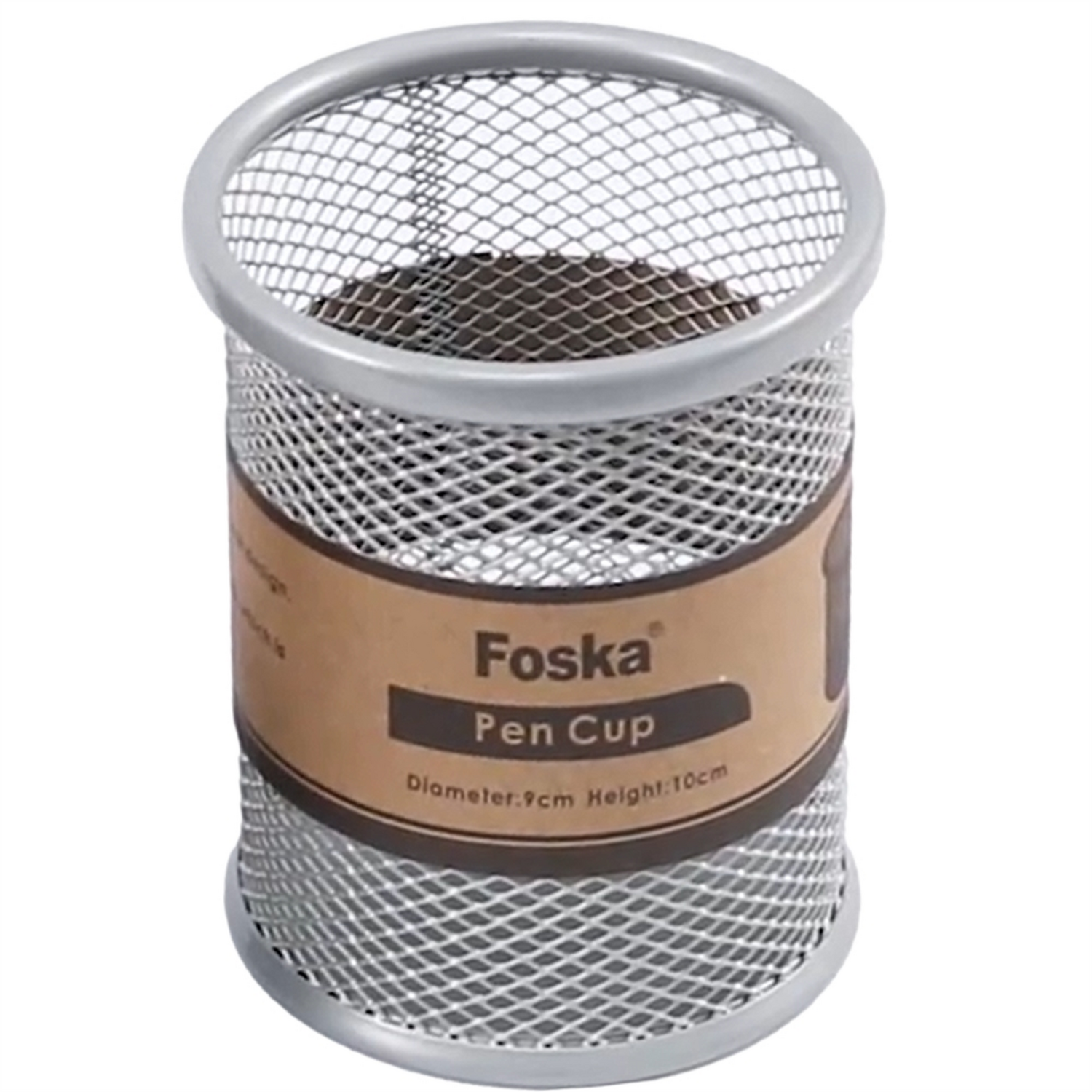 Silver Metal Wire Mesh Pen Pot - Desk Organizer Office Home Pen Cup - Image 3