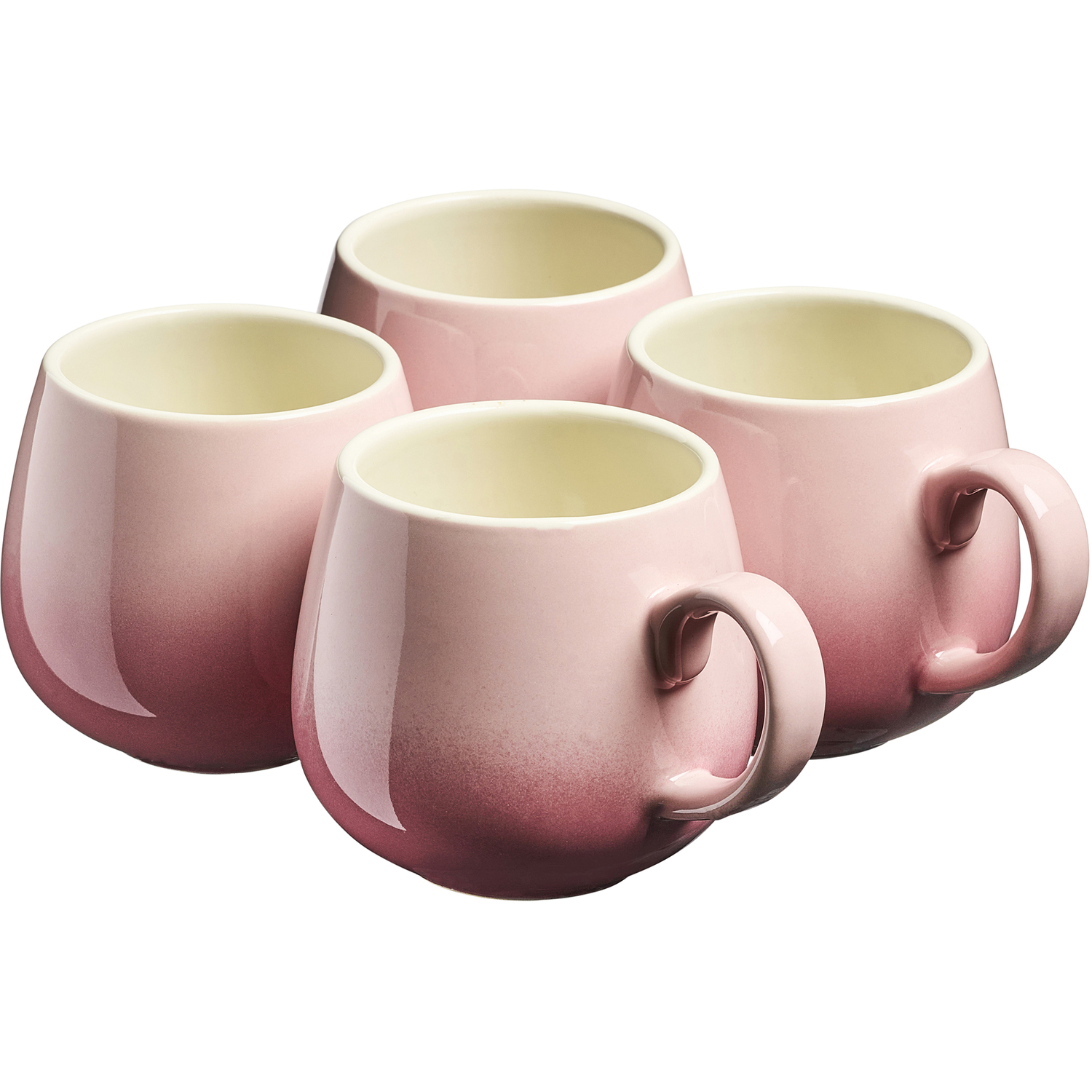 Cooks Professional (Pink) Set Of 4 Stoneware Mugs 350Ml - Image 4