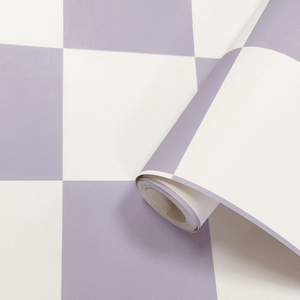 Sophie Laurence Lilac & White Check Paste The Wall Wallpaper 14041