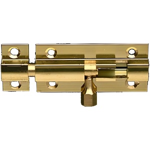 Dzina 50mm (2 Inch) Brass Door Bolt Barrel Slide Lock with Screws