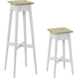 Florence Set of Two Wooden Plant Stands