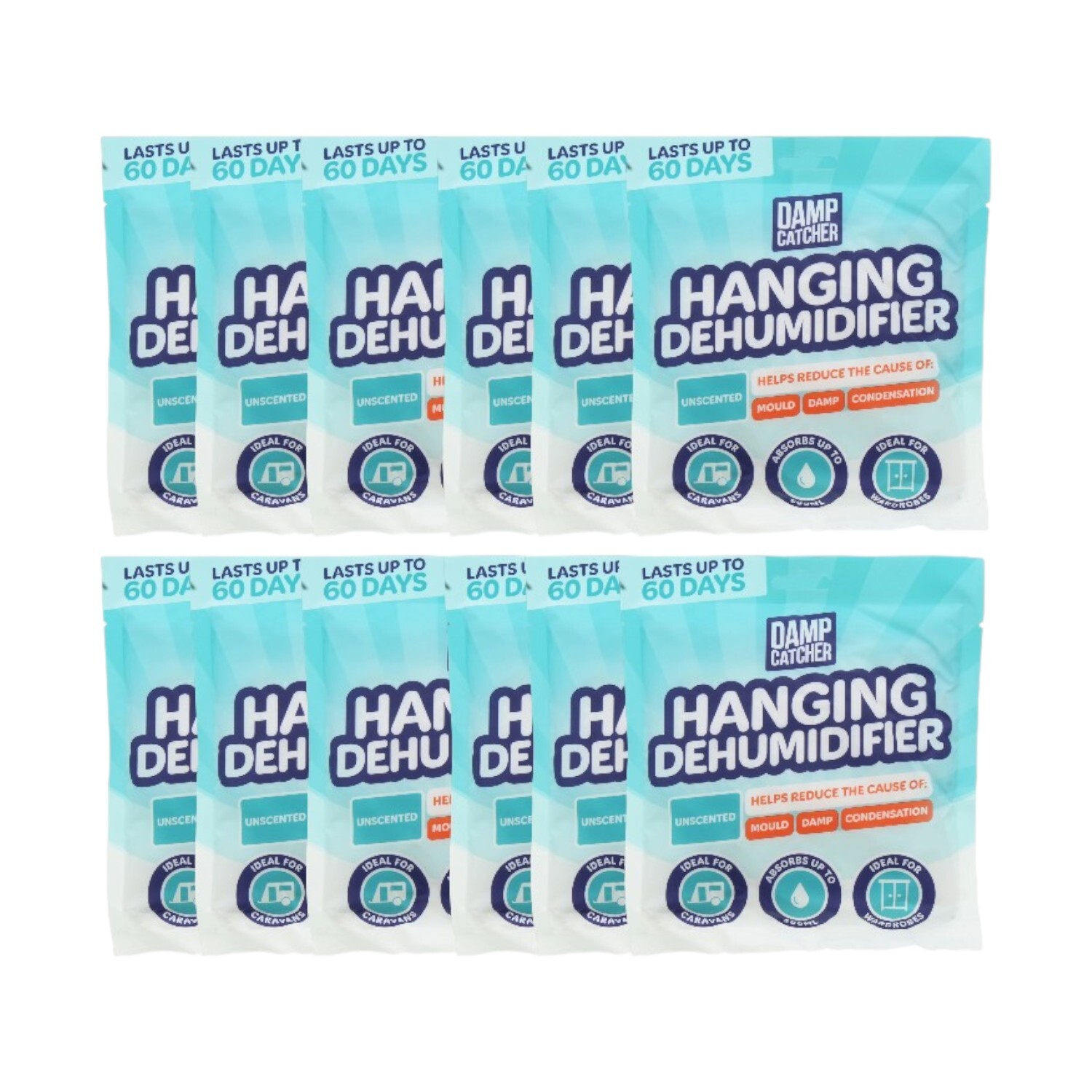  - Damp Catcher Hanging Moisture Absorber 12 Pack 230G Each Dehumidifier Bags For Preventing Damp Mould Mildew - Image 4