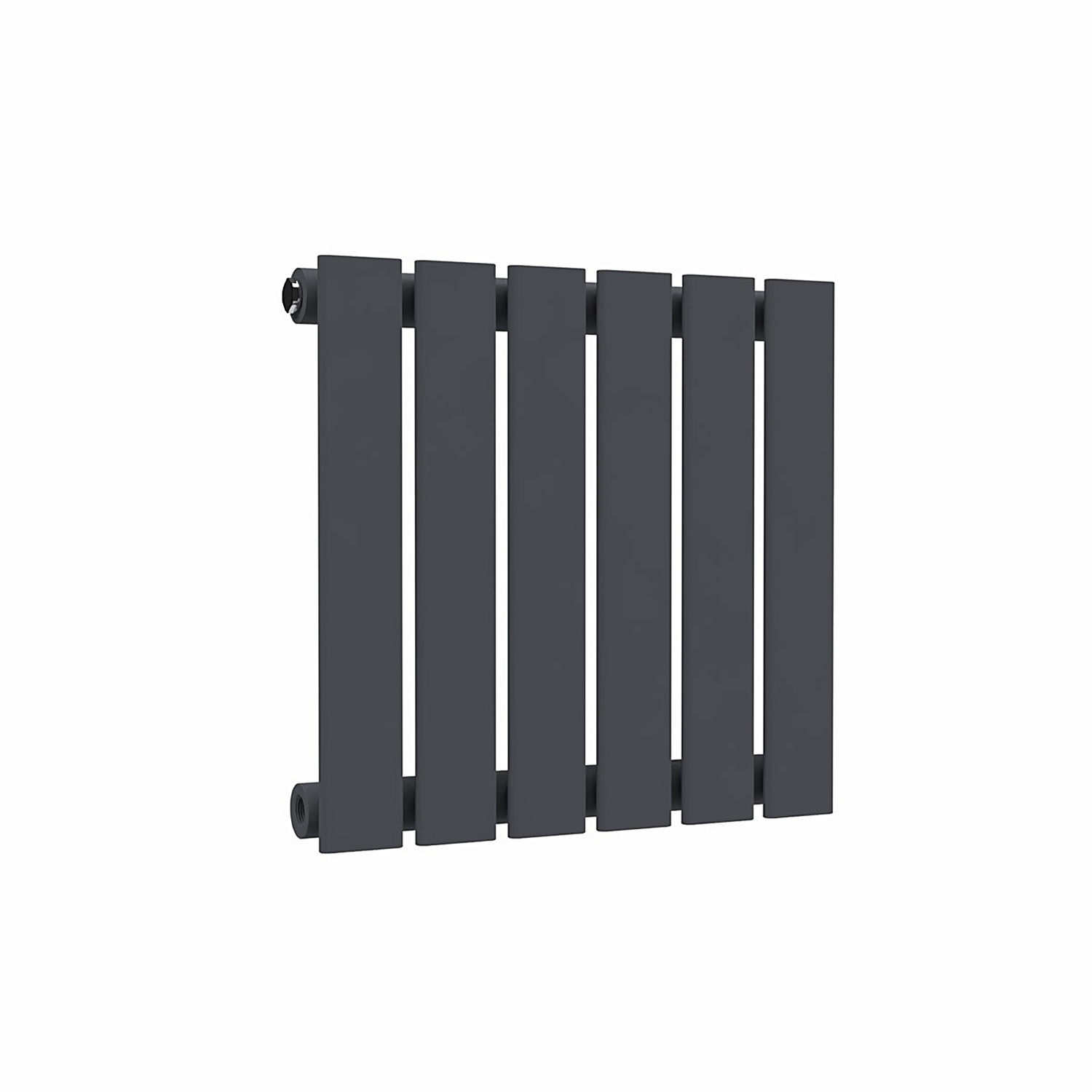 B&Q -  Flat Horizontal Radiator Anthracite Grey 400 mm X 420 mm (Single) - Image 2