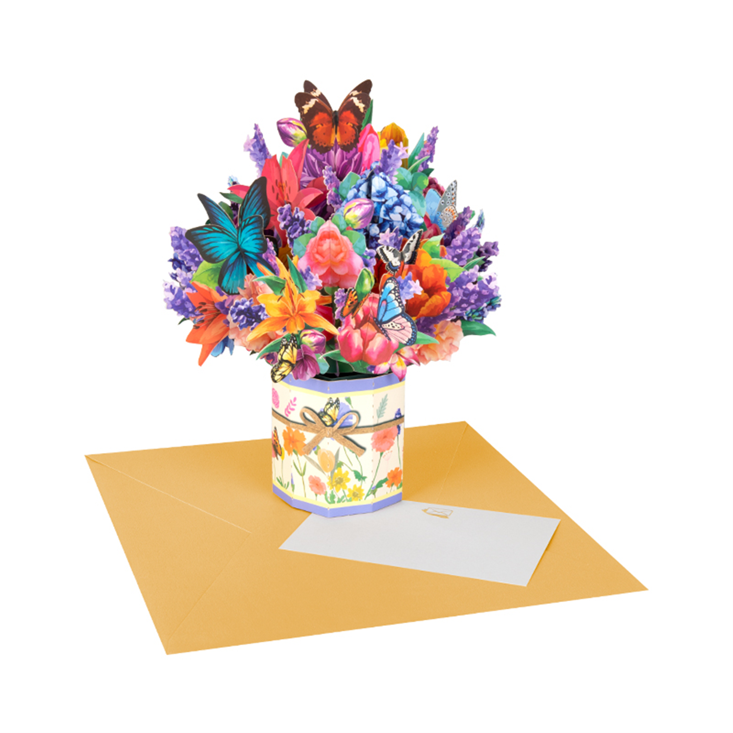 A Bouquet of Joy Butterfly Bloom 3D Pop Up Greeting Card - Image 2