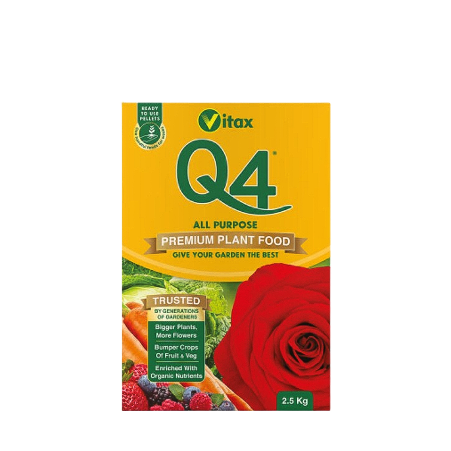 B&Q - Organic Q4 All Purpose Pelleted Fertiliser Premium Nutrient Rich Plant Food For Bigger Plants And Bumper Crops 2.5Kg Box - Image 2