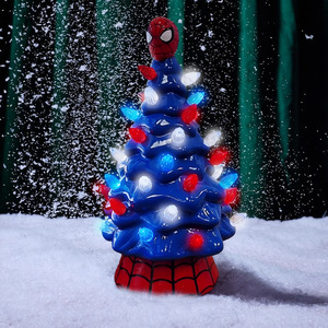 UKONIC Spider-Man Ceramic Christmas Tree with Colourful LED Lights