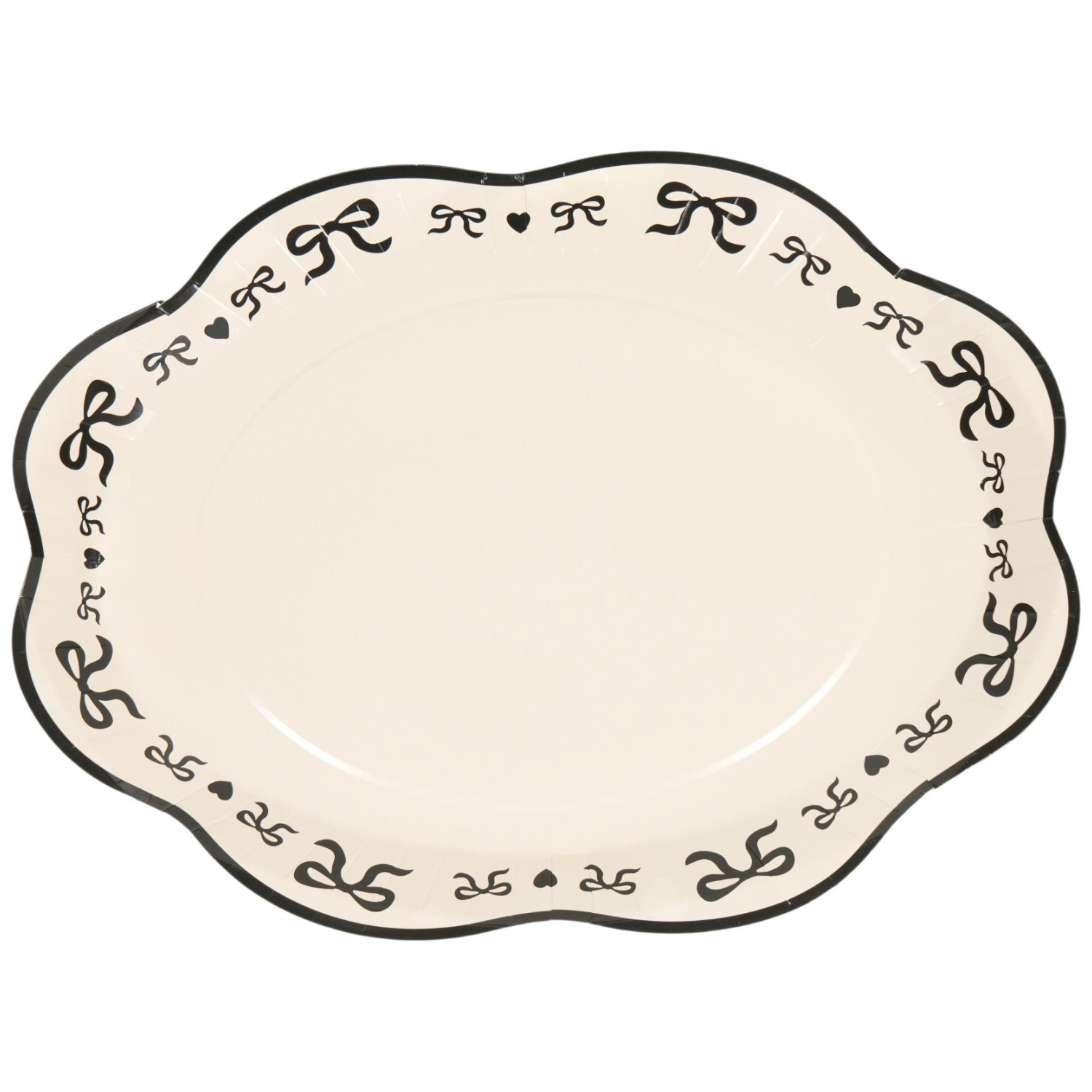 Pack of 4 Bow Paper Platters