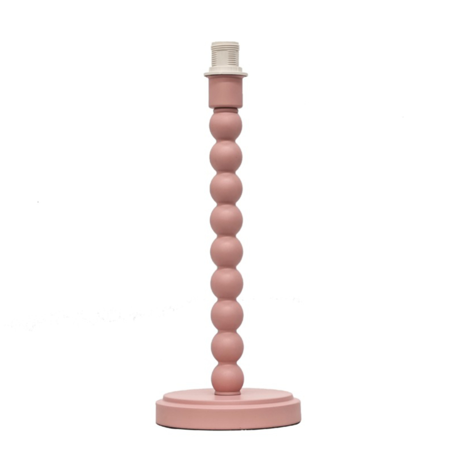 First Choice Lighting Bobbin Blush Pink Table Lamp Base - Multi Coloured