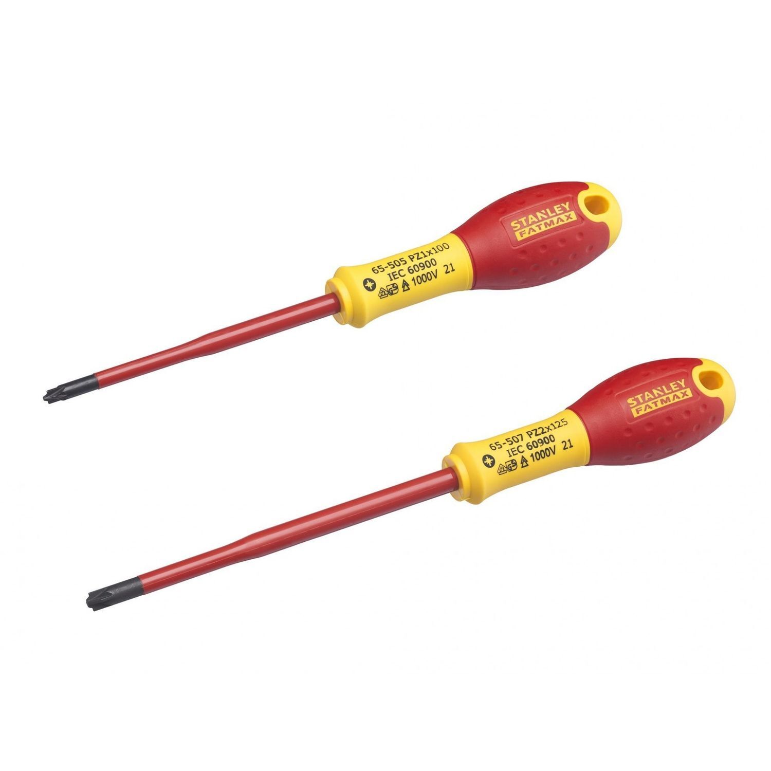Stanley Hand Tools Fatmax Vde Insulated Borneo Pz Scewdriver Set, 2 Piece - Multi Colour