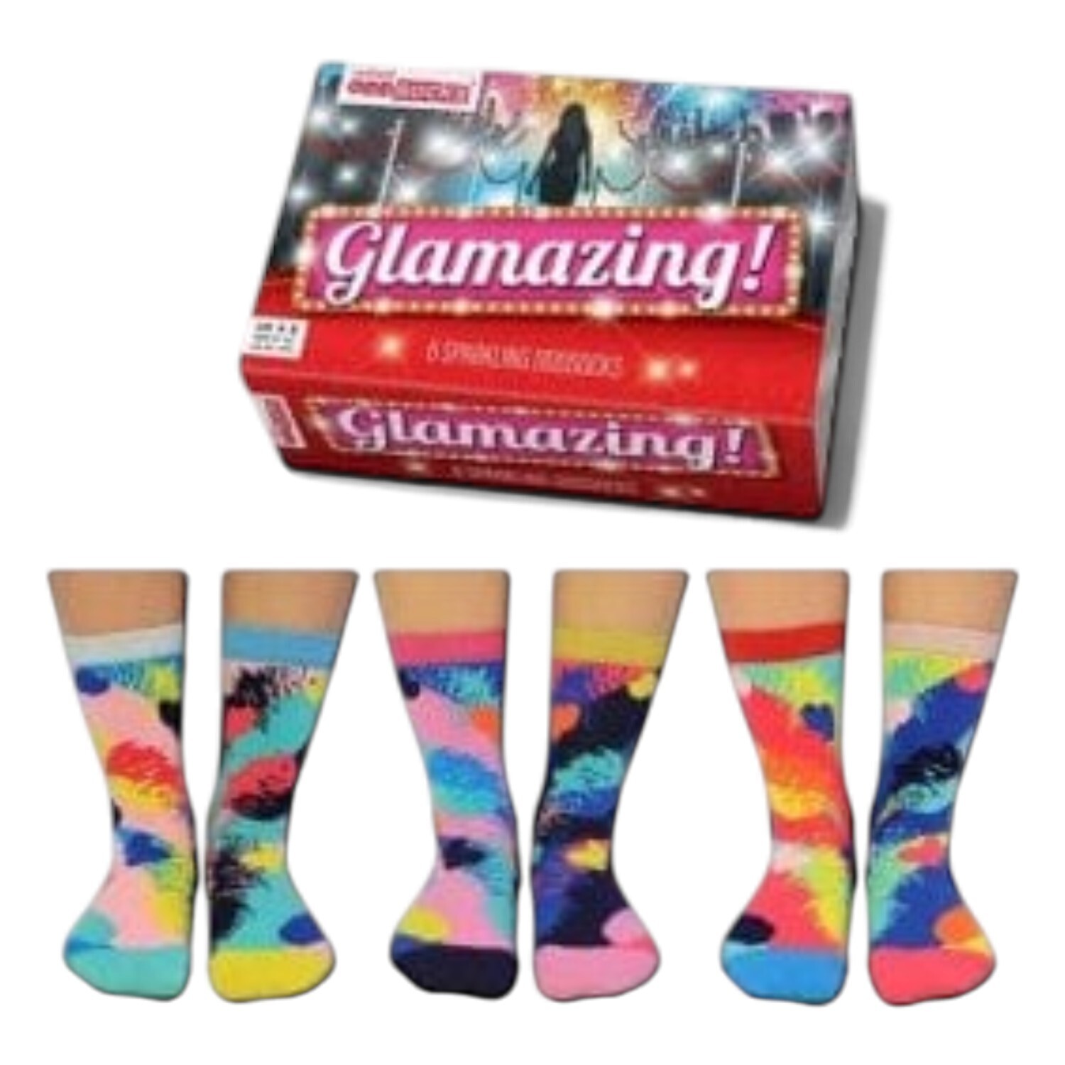 B&Q - United Odd Socks 6 Glamazing Ladies Sparkling Novelty Oddsocks3 PairsUk 4-8Multicolour - Image 2
