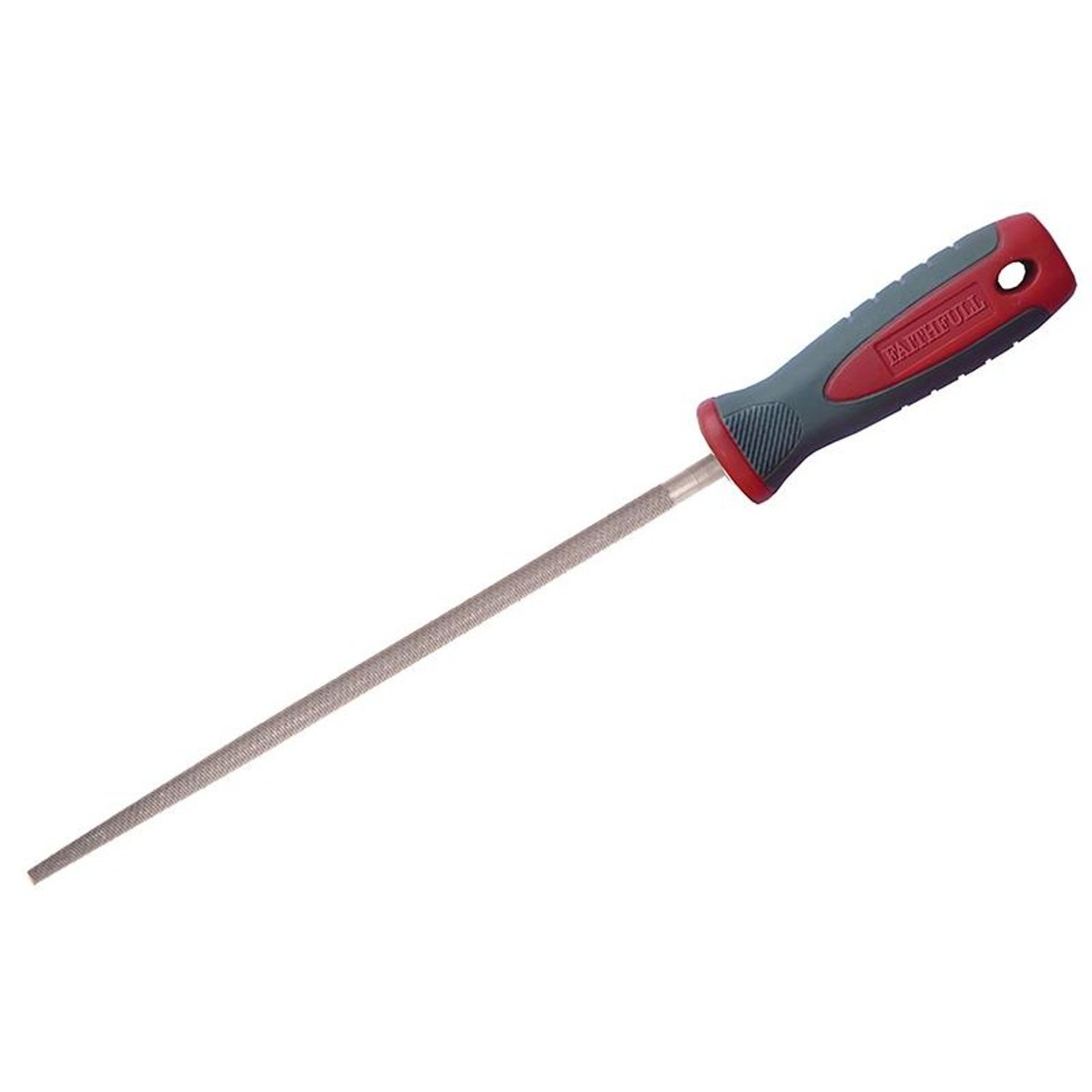 Faithfull Round Second Cut File, Handled B - Multi Colour