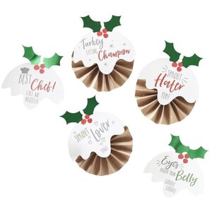Novelty Christmas Day Badges Multi Pack of 48