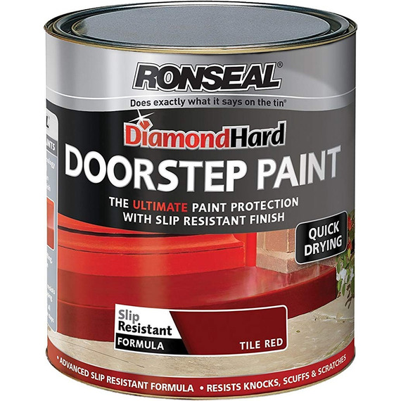 Ronseal Diamond Hard Doorstep Paint Red 250ml.