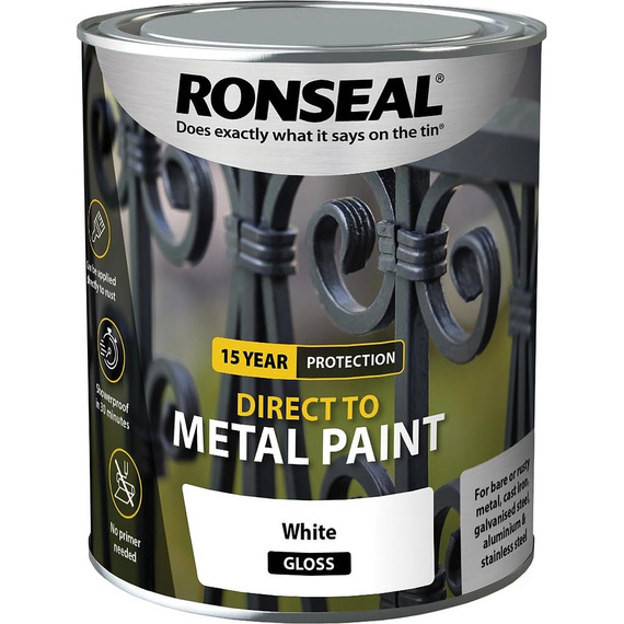Direct to Metal Paint White Gloss 750ml