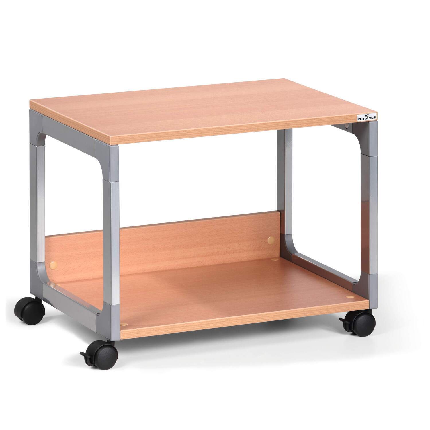 Durable  Multi Function Office Trolley 48 - Includes 2 Shelves - Beech - Image 6