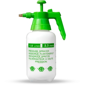 BIRCHTREE Manual Pump Pressure Garden Sprayer 1L Handheld Pump Bottle Adjustable Nozzle