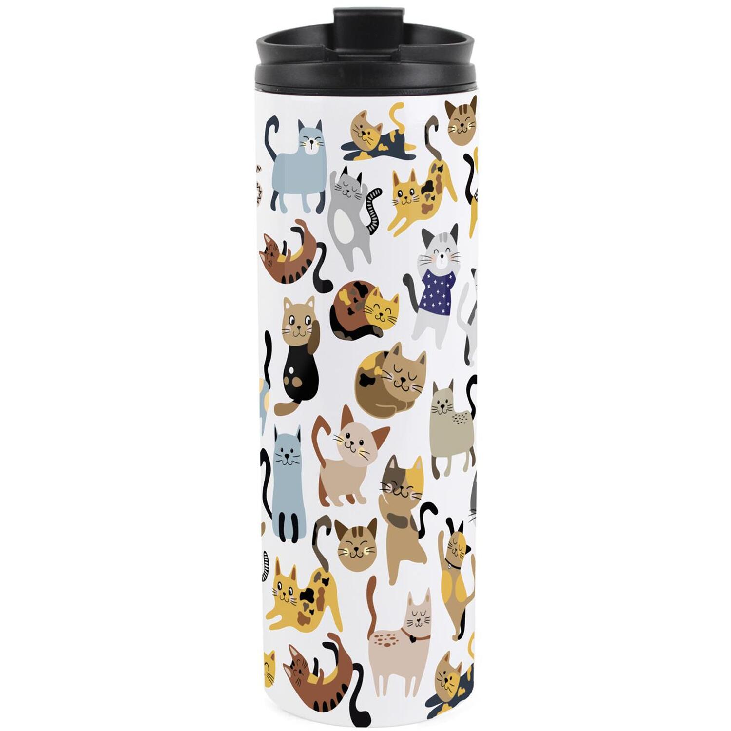 Purely Home Cartoon Cats Stainless Steel Travel Flask