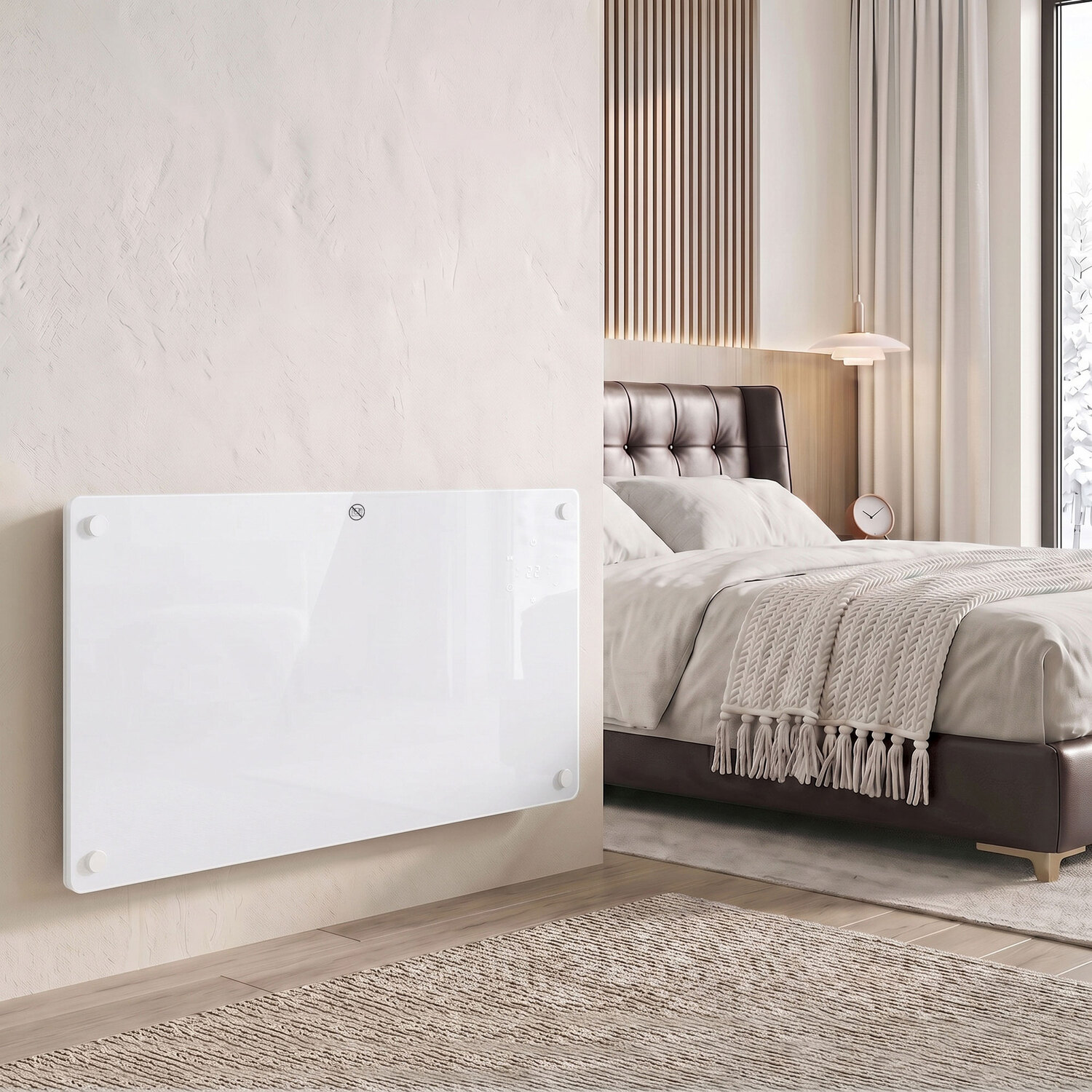 HOMCOM 1500W Electric Space Heater Radiator Wifi Smart App, White - Image 7