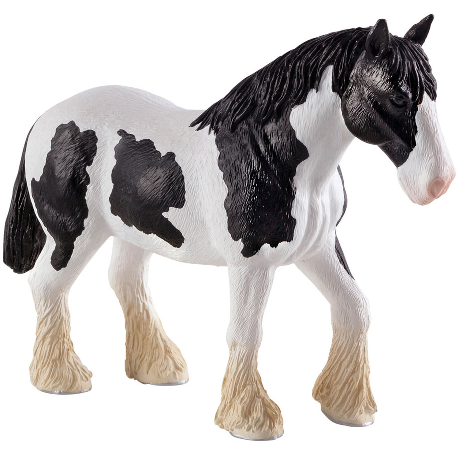 Image of ANIMAL PLANET Farm Life Clydesdale Black and White Horse Toy Figure - 387085 - White