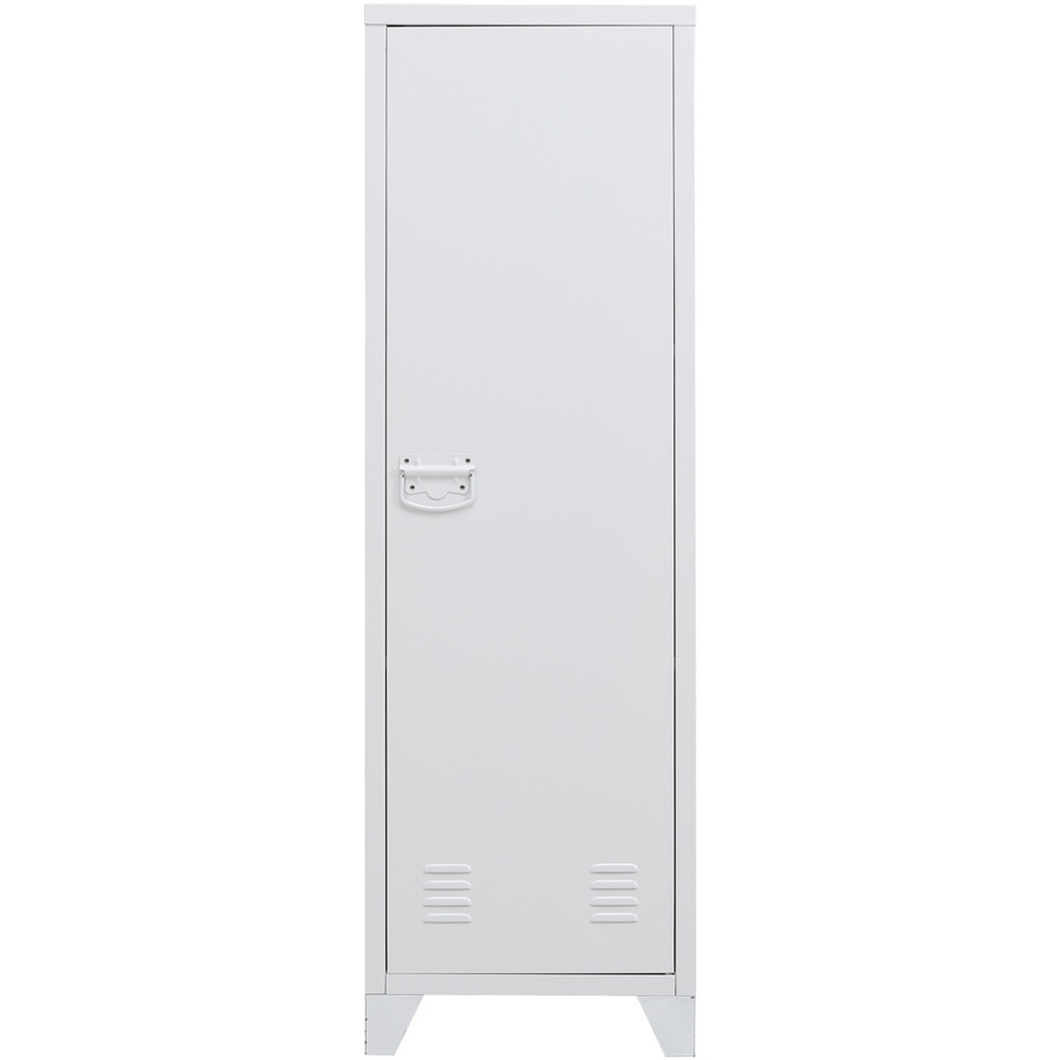 Rust-resistant Metal Tall Filing Cabinet With Adjustable Shelves - White