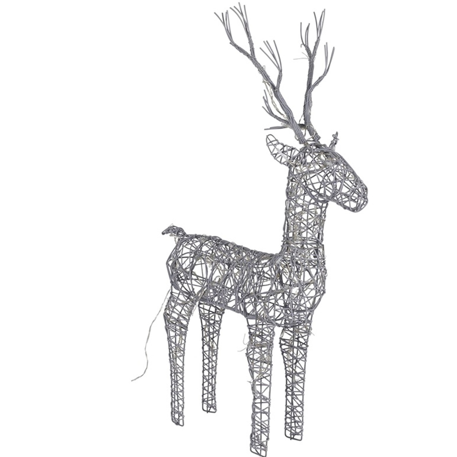 Image of Grey Wicker Reindeer 135cm - Grey