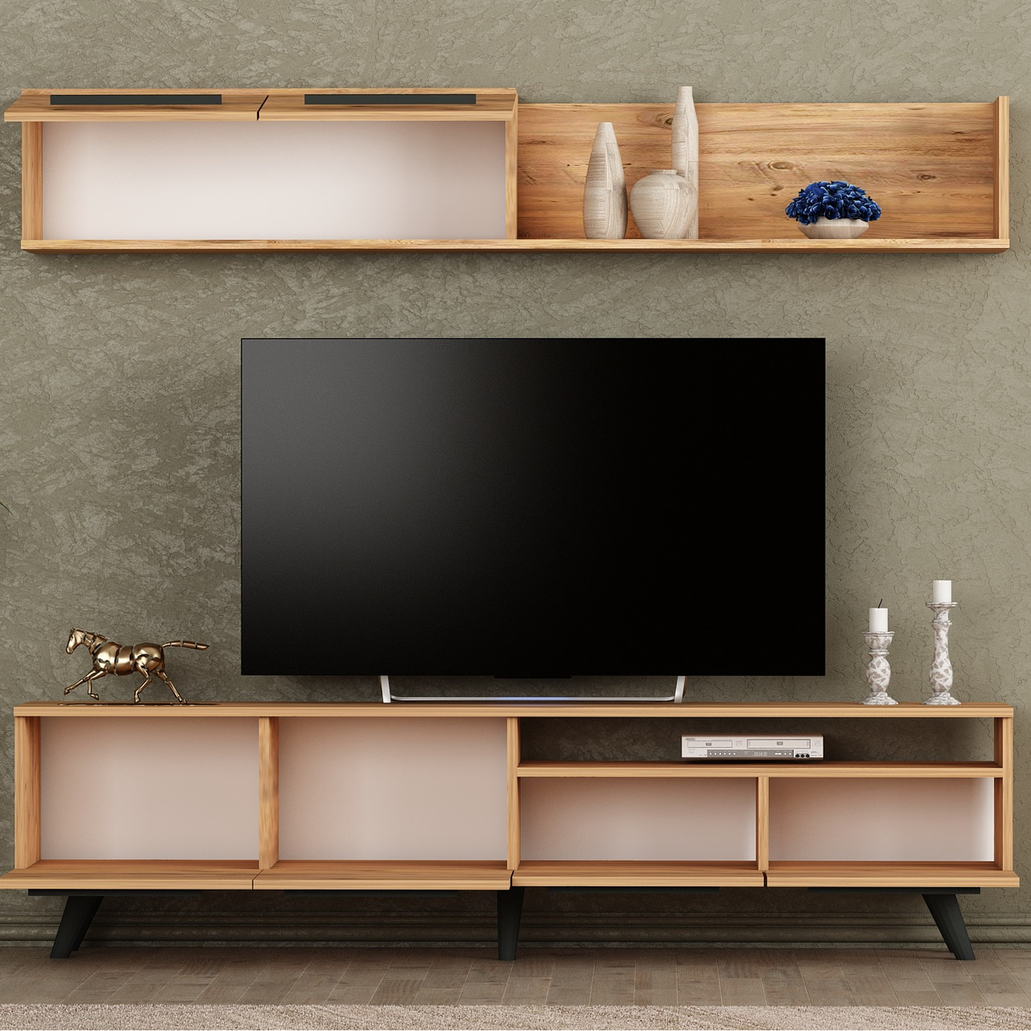 Tv Stand And Media Console Edina - Antique Pine