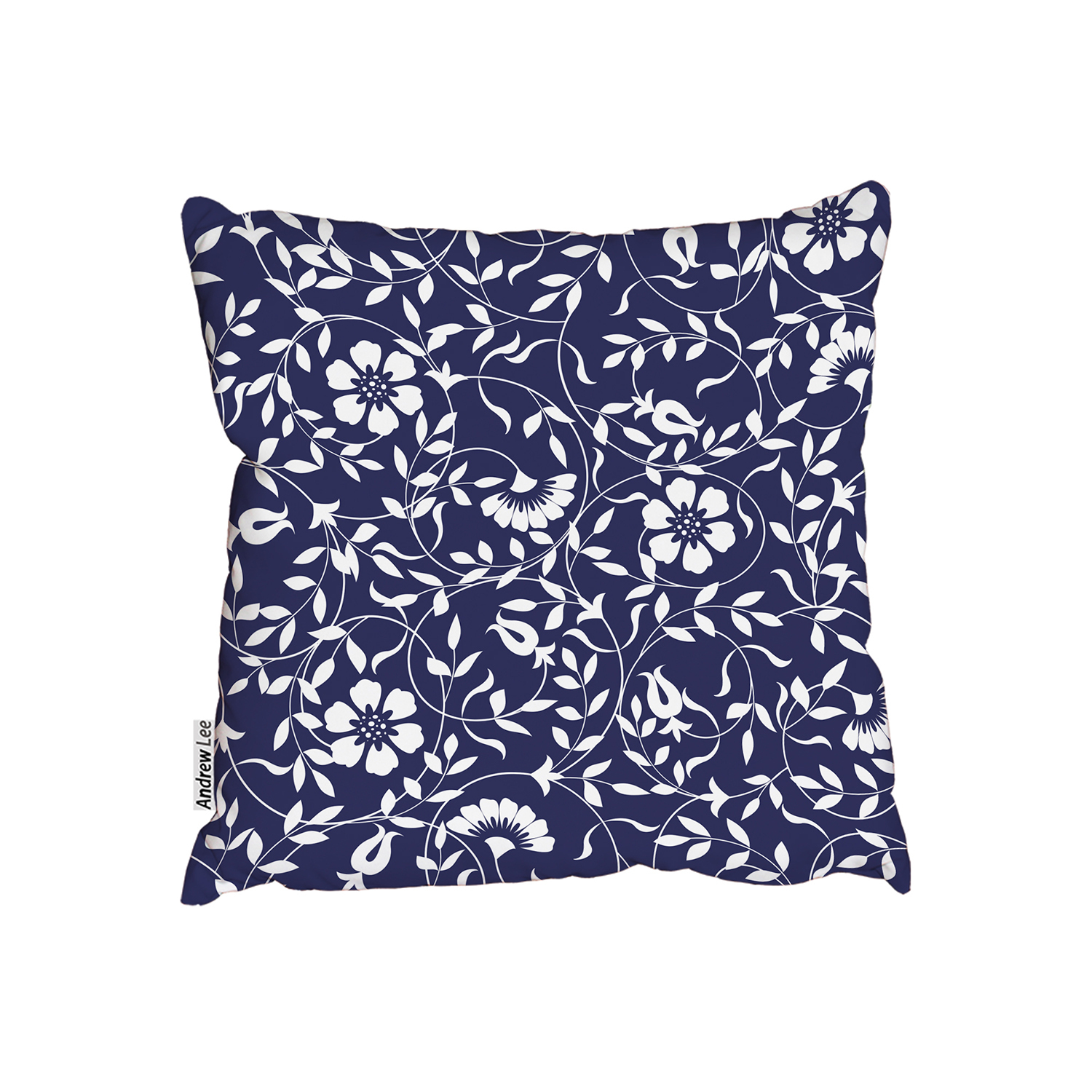 Blue And White Cushion - Blue / 60cm