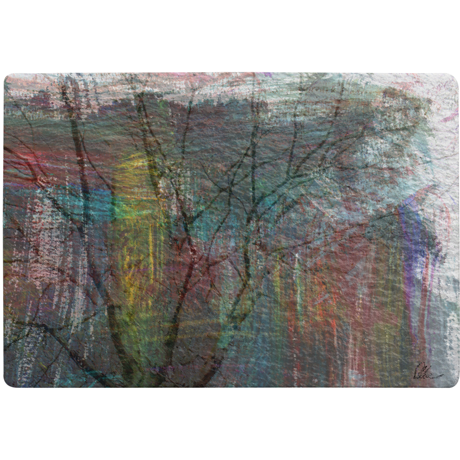 Fine Art Tree Rug - Black / 150cm thumbnail