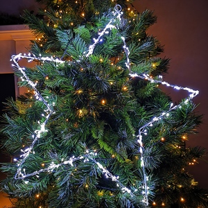 60cm Large Christmas Animated LED Star Silhouette 280 LED Garden Decoration