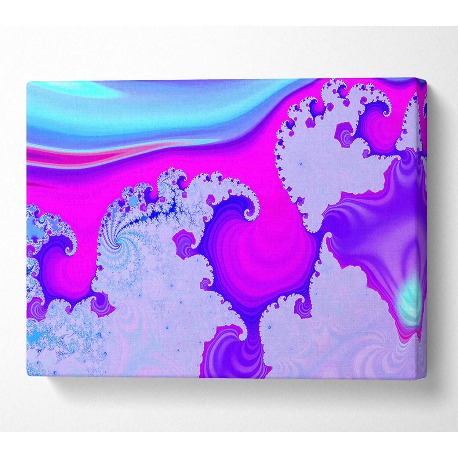 Wallart-Direct - Psychedelic Wave Canvas Print Wall Art - Yellow / 101.6cm thumbnail