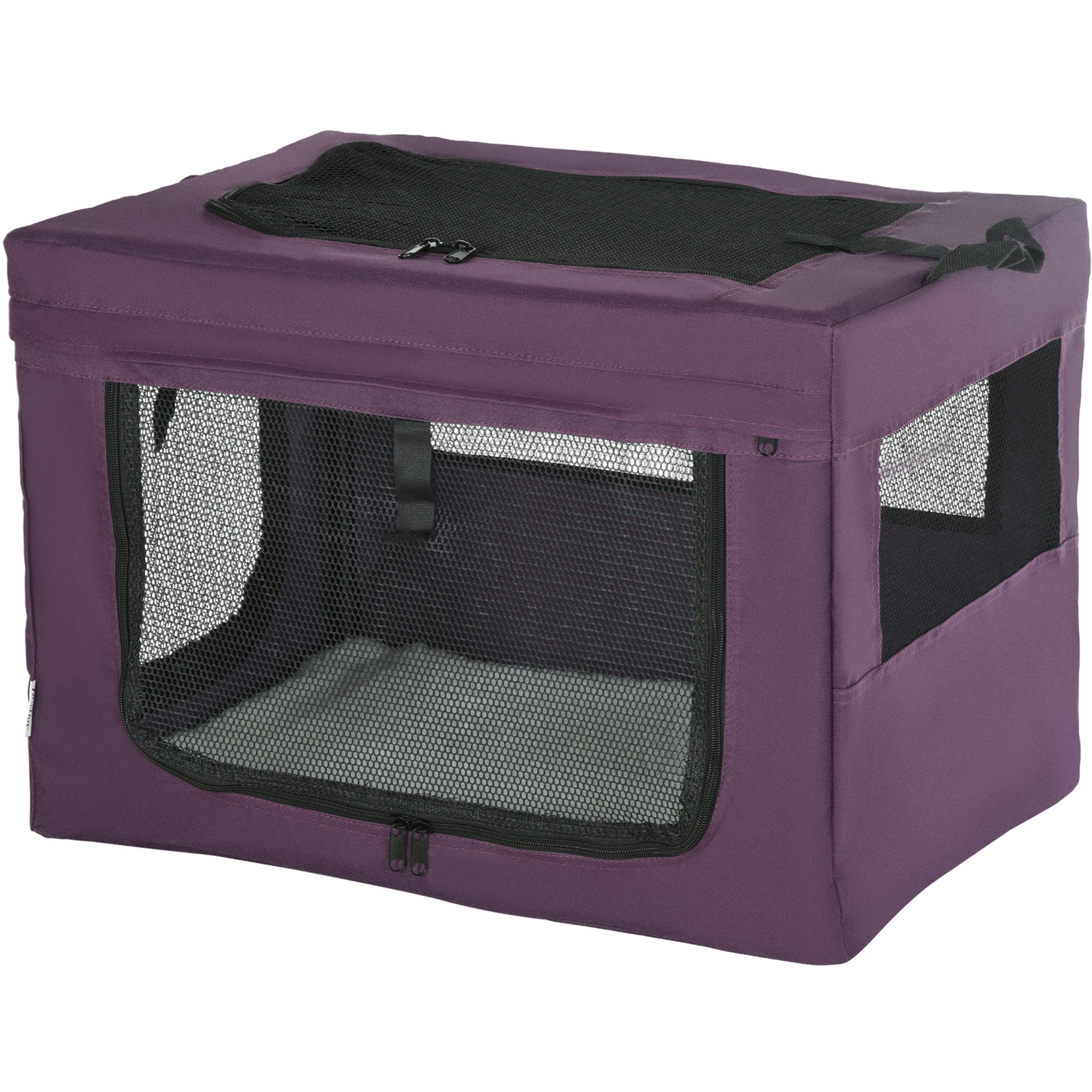 Pawhut Unisex Purple Foldable Pet Carrier, Portable Pet Travel Bag For Medium Dogs In - Image 9