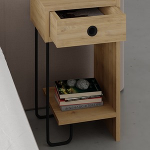 Oak Sirius Modern Bedside Table Right Module shot 3449559