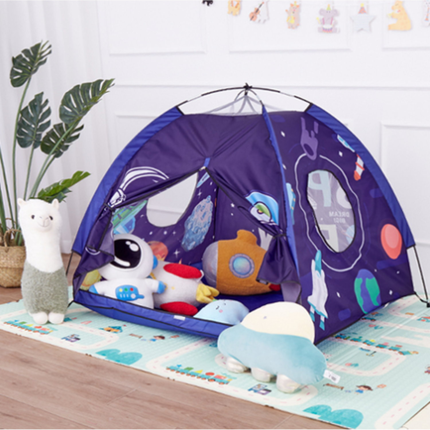 Image of Polyester Astronaut Play Tent for Kids - Purple