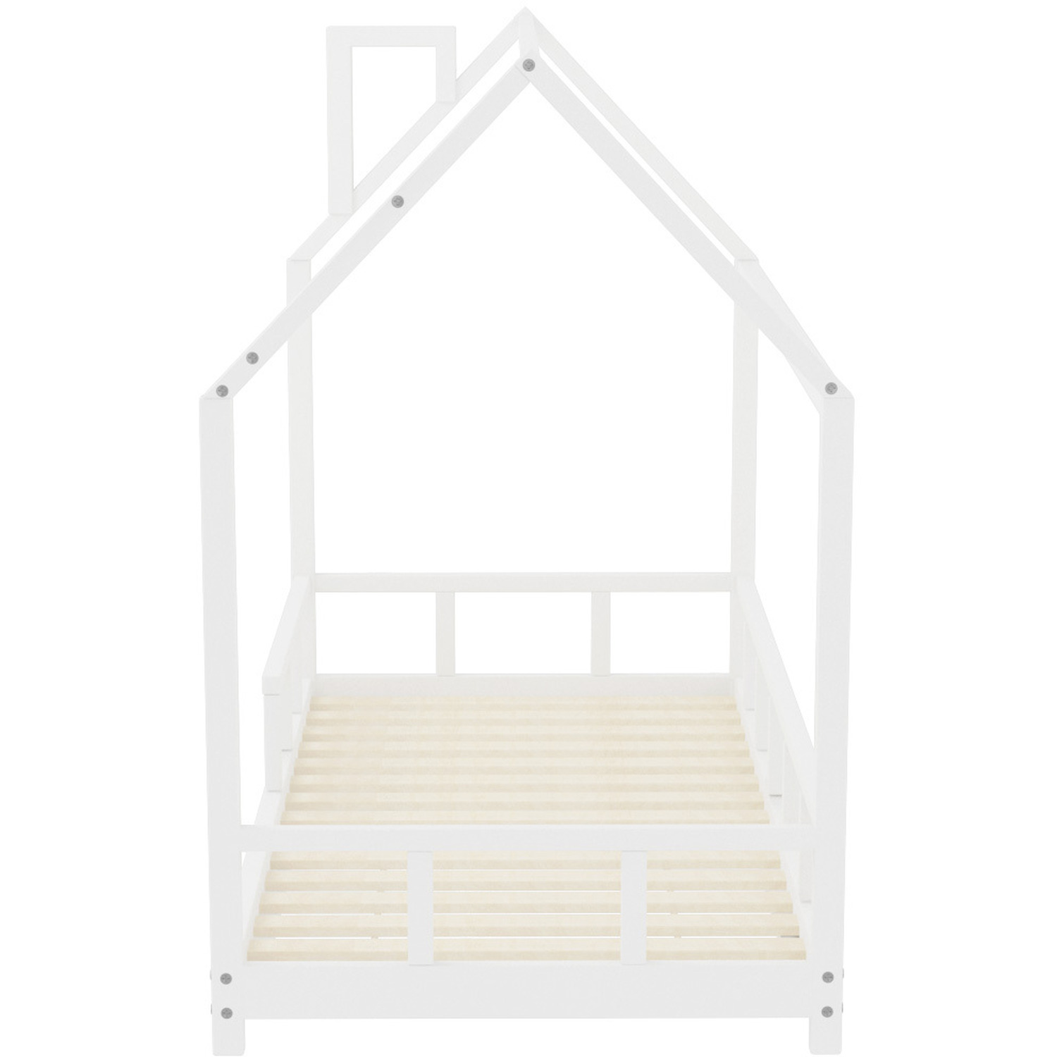 Pine Wood Toddler Bed - White