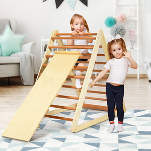 2-in-1 Folding Climbing Triangle Ladder