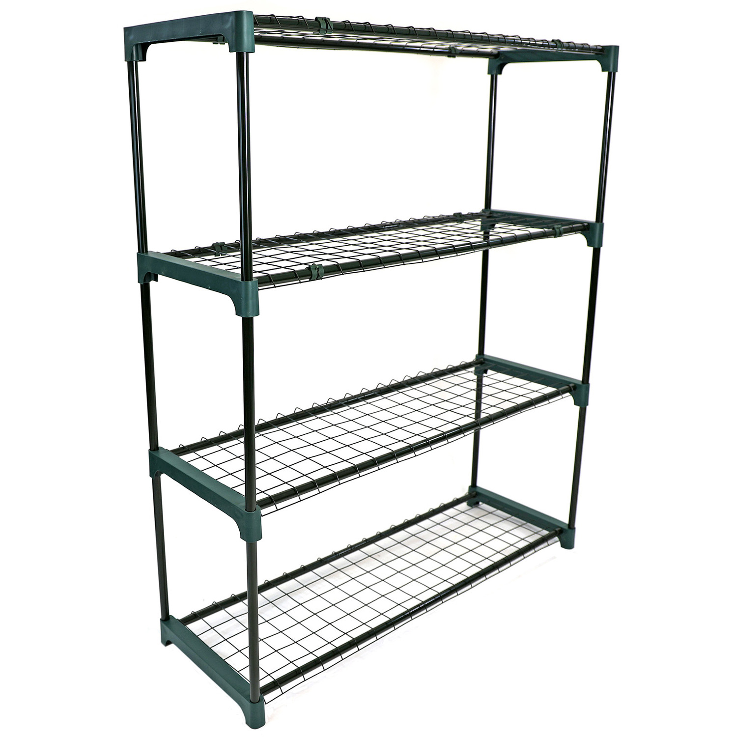 2 Piece Greenhouse Flower Staging Shelves  - Green