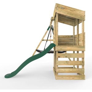 Badlands / 223cm Wooden Lookout Tower Playhouse with 6ft Slide shot 5042831