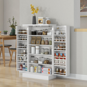 HOMCOM 5-Tier Kitchen Cupboard-White
