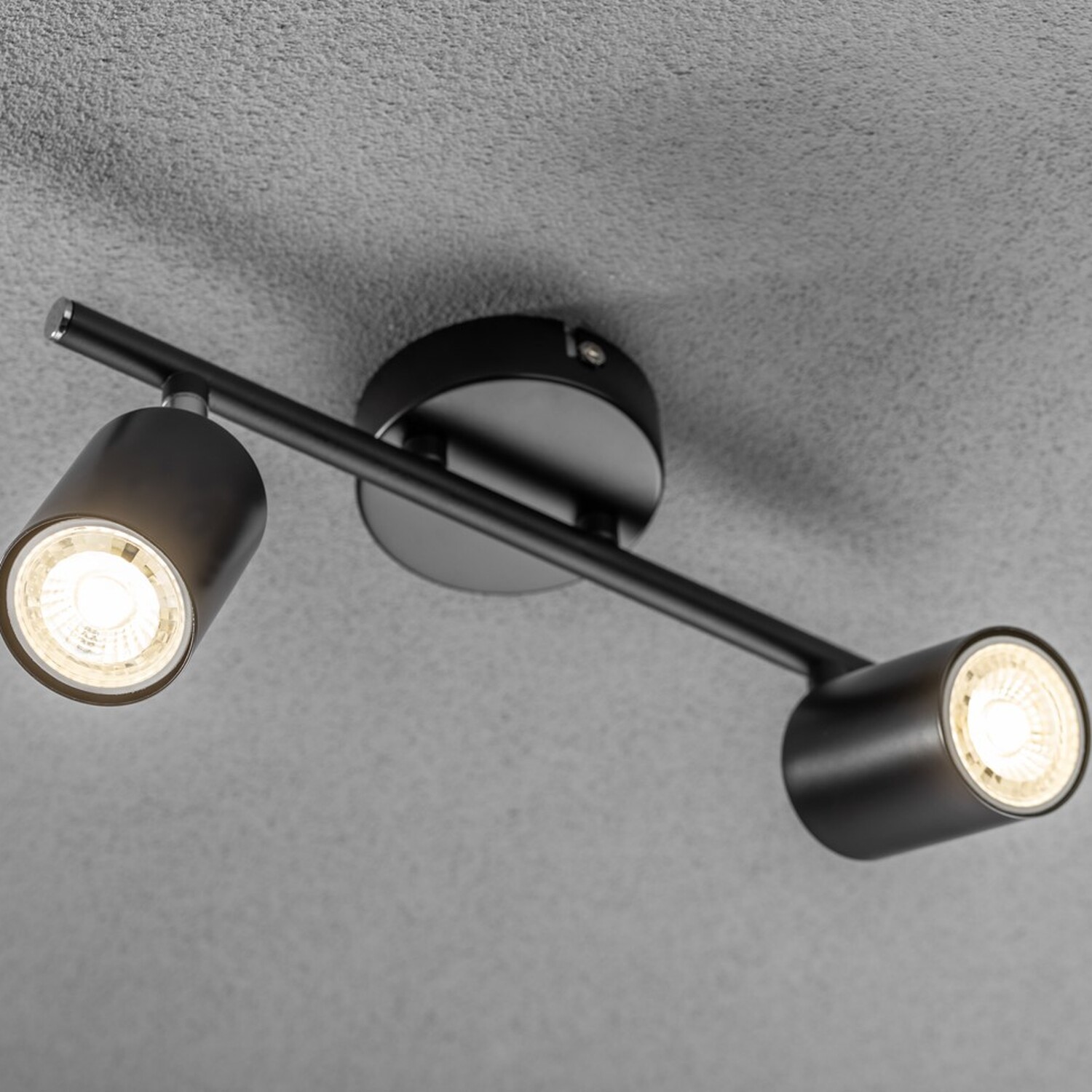 CGC JACK Black GU10 Adjustable Ceiling Spot Light - Black / 30cm / 17cm
