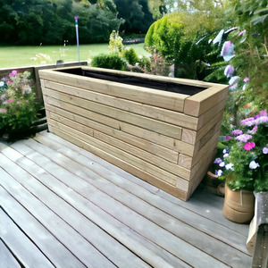 Somerset Range Outdoor Wooden Timber Planter - Natural