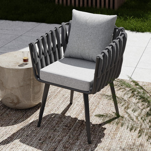 Chair Lugano in Rope Design with Aluminium Frame