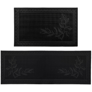 JVL Foliage Rubber Mat and Runner Set