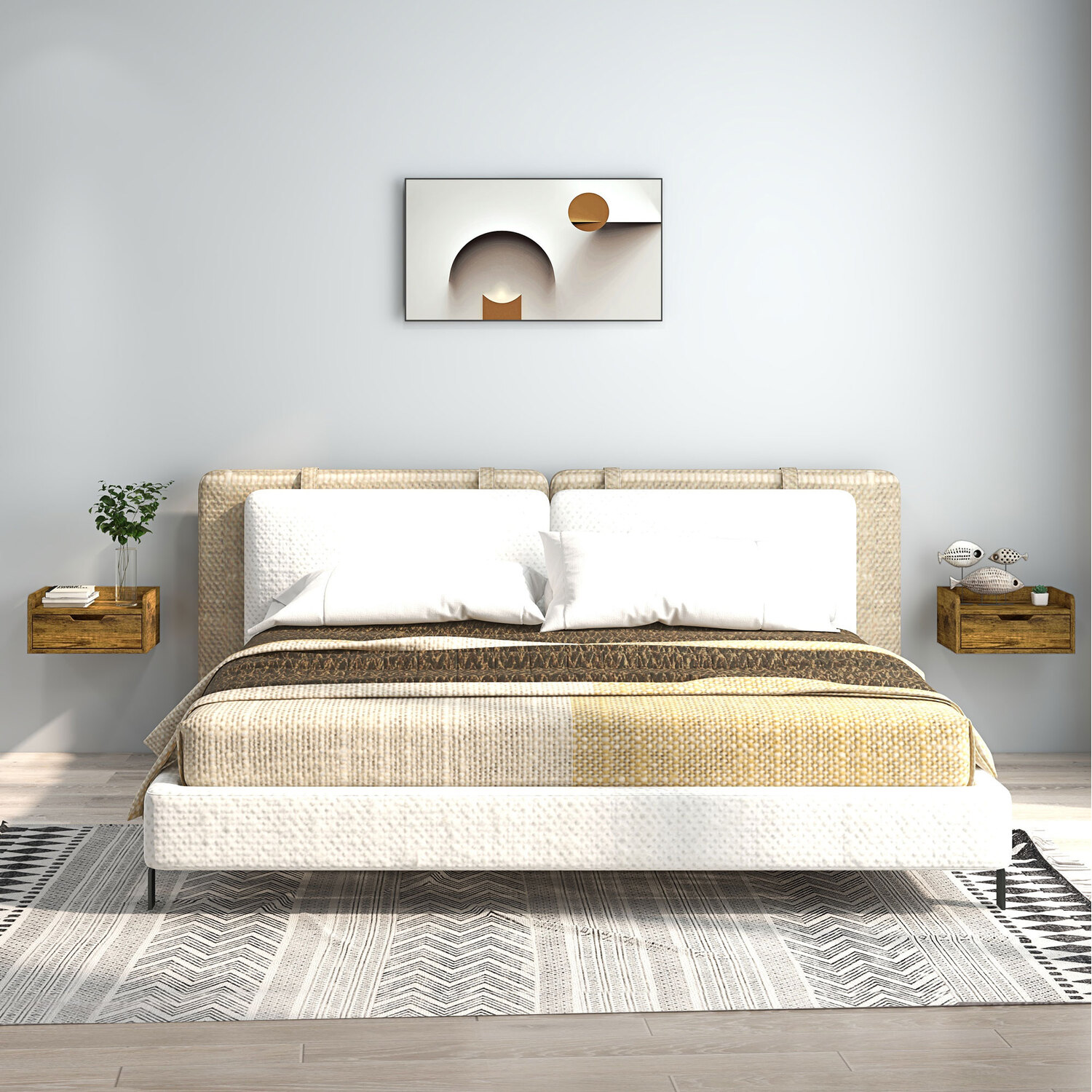Floating Nightstand Set of 2 Wall Mounted