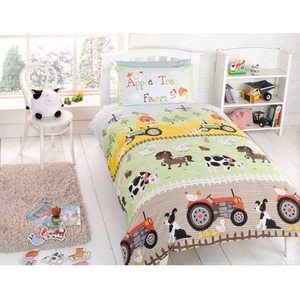 Apple Tree Farm Polycotton Kids Duvet With Pillowcase Multicolor