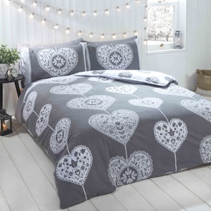 Scandi Heart BC Cotton Duvet Set With Pillowcase