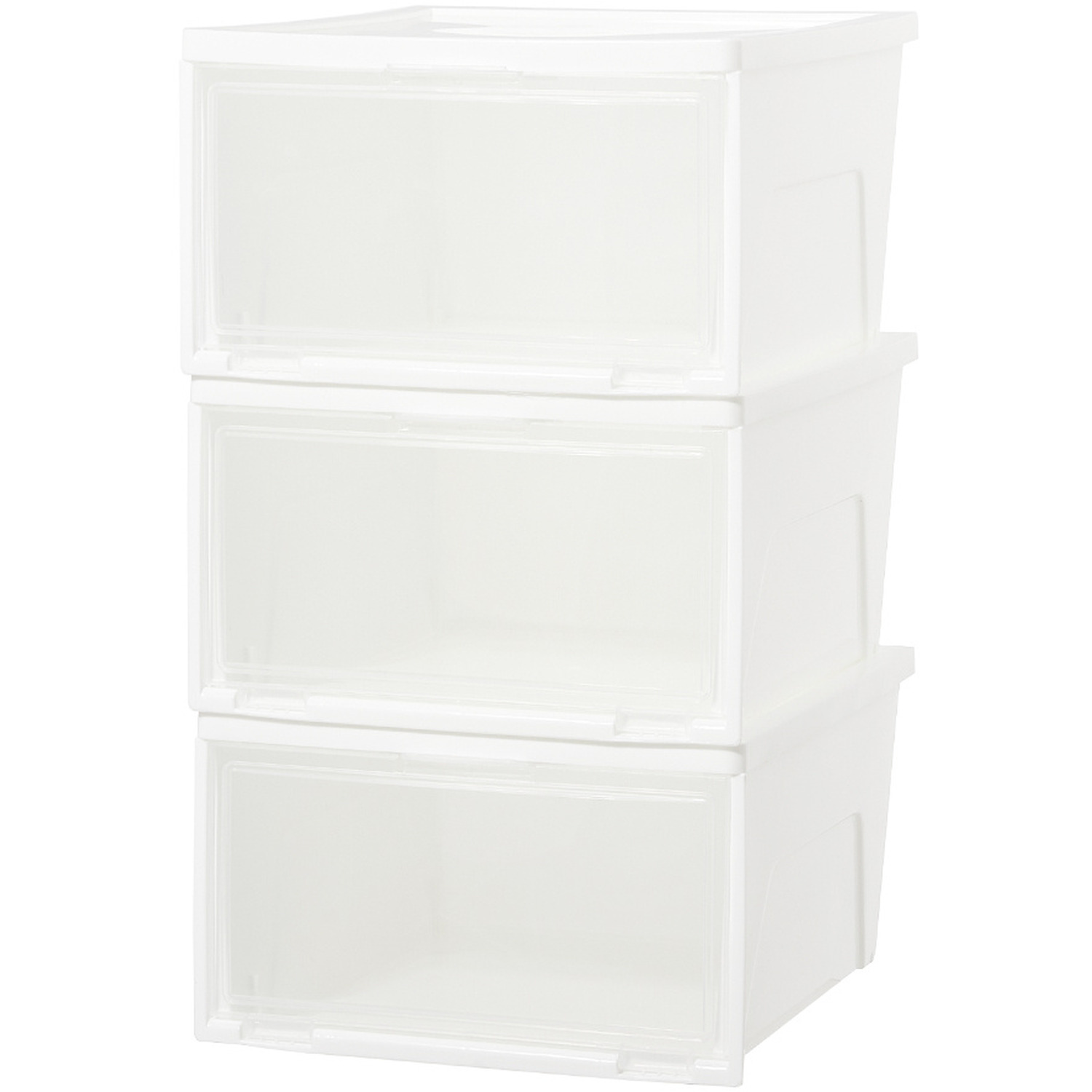 Set of 3 Stackable Shoe Storage Boxes