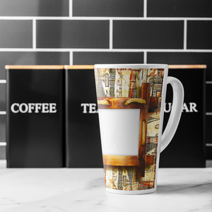 Rustic Egyptian Wooden Frame Latte Mug