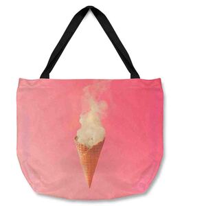Smoking Ice Cream Cone Tote bag