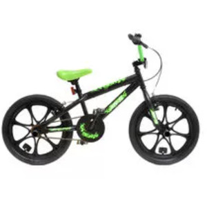 XN-5-18 Boys Kids Freestyle BMX Bike, Black Green - 18